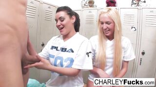 Charley Chase and her Sexy Friend Suck Cock