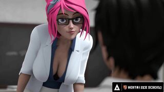 HENTAI SEX SCHOOL - Big Titty Hentai MILF Begs For Student's Cum In Front Of The WHOLE CLASS!