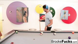 Brooke plays sexy billiards with Van's balls