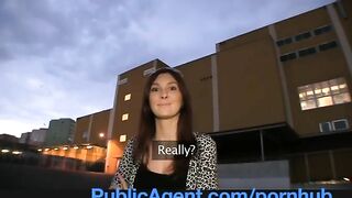 PublicAgent Sexy brunette fucked outdoors