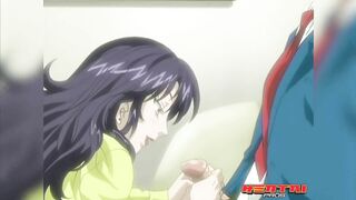 Hentai Pros - Masaru Gets Hard Watching his Wife mastubating & she Offers to Jack him off
